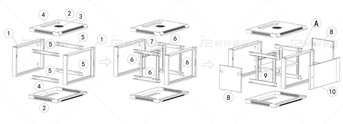 12掛墻機柜安裝圖